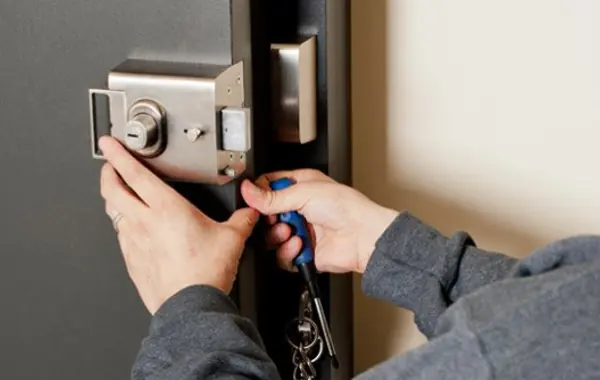 Illustrative image of door lock installation