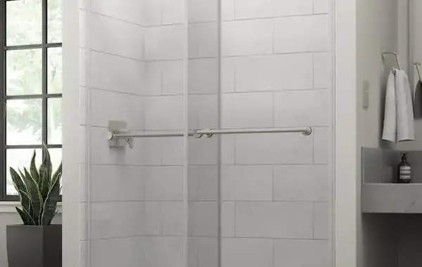 Illustrative image of shower door installation